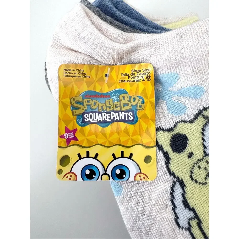 Spongebob Squarepants NWT Socks 9 Pairs